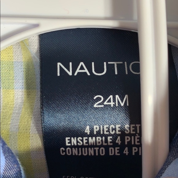 Nautica 4 Piece dapper don Vest Bow Tie Short set little gentleman 24 months - Picture 4 of 6